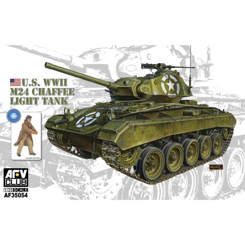 AFV Club US Army M24 Chaffee Light Tank & Bonus Figure (1/35) AF35054