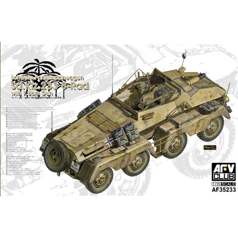 AFV Club German SdKfz 233 8-Rad AV with 7.5cm Gun (1/35) AF35233