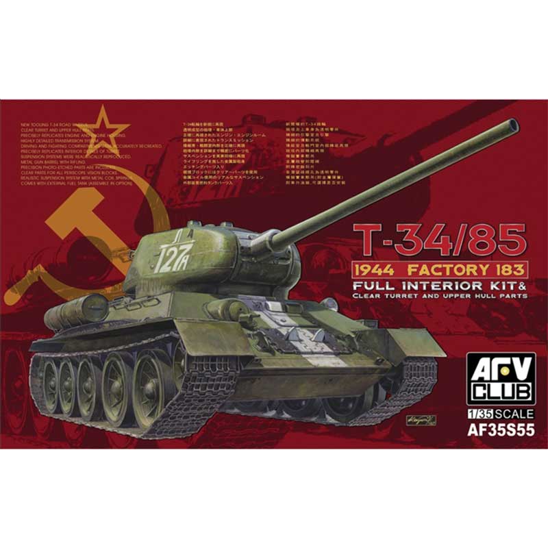 AFV Club Soviet Army T-34/85 1944 Factory No.183 (1/35) AF35S55