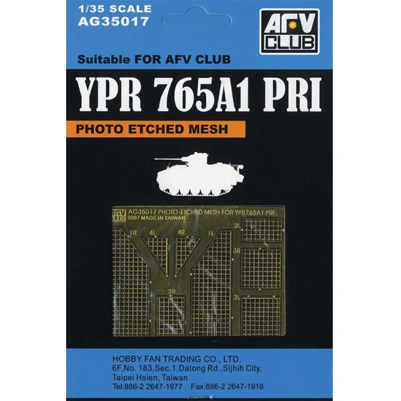 AFV Club Photo-etch Mesh For YPR765A1 PRI (1/35) AG35017