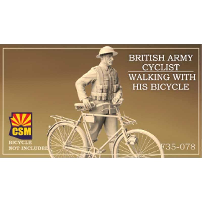 Copper State Models British Army Walking with Bicycle (1/35) F35-078