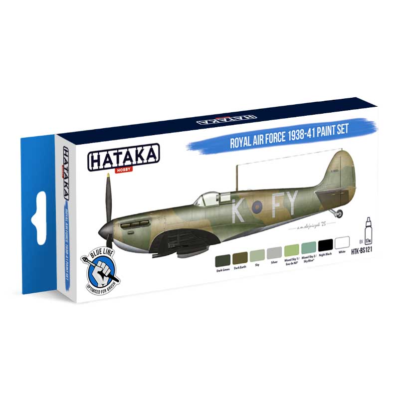 Hataka Royal Air Force 1938–41 (Blue Line) Paint Set HTK-BS121 Hataka Royal Air Force 1938–41 (Blue Line) Paint Set HTK-BS121