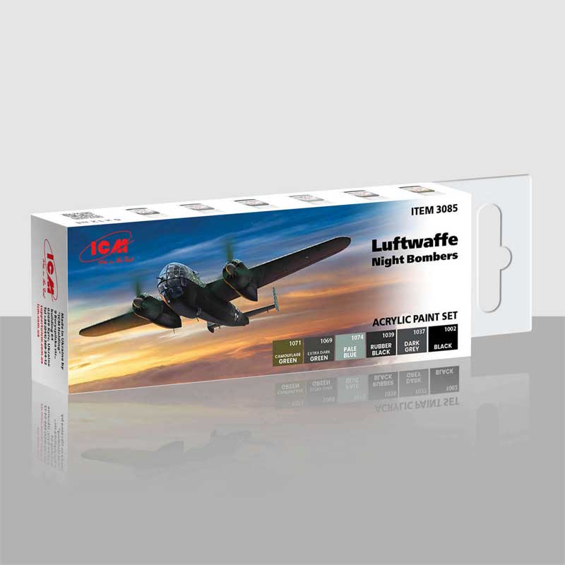 ICM Luftwaffe Night Bombers Acrylic Paint Set (6x12ml) 3085