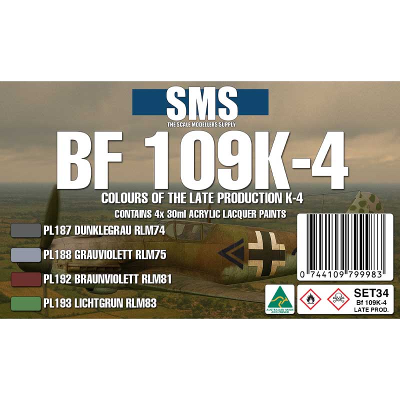 SMS Bf 109K-4 Late Production Colour Set (4x30ml) SET34
