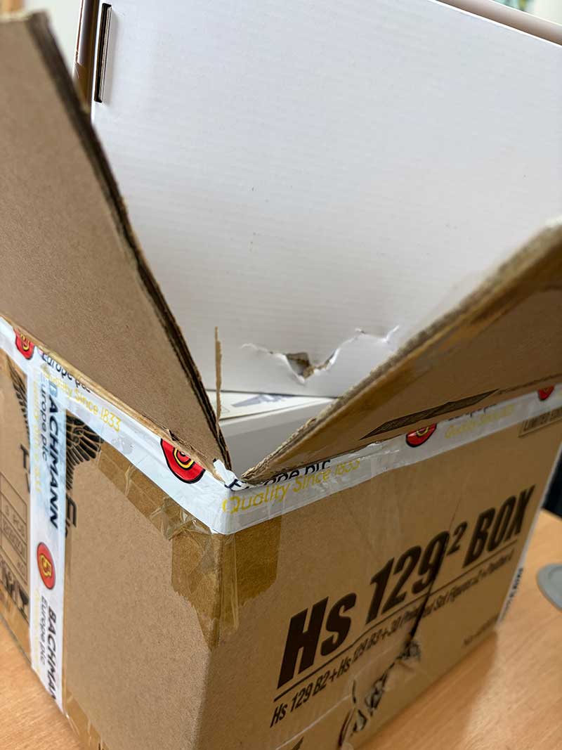 Takom HS129 Box - Henschel HS 129 B-2 & B-3. Panther A, 2x Pilots (1/48) 48001W *Damaged Box*