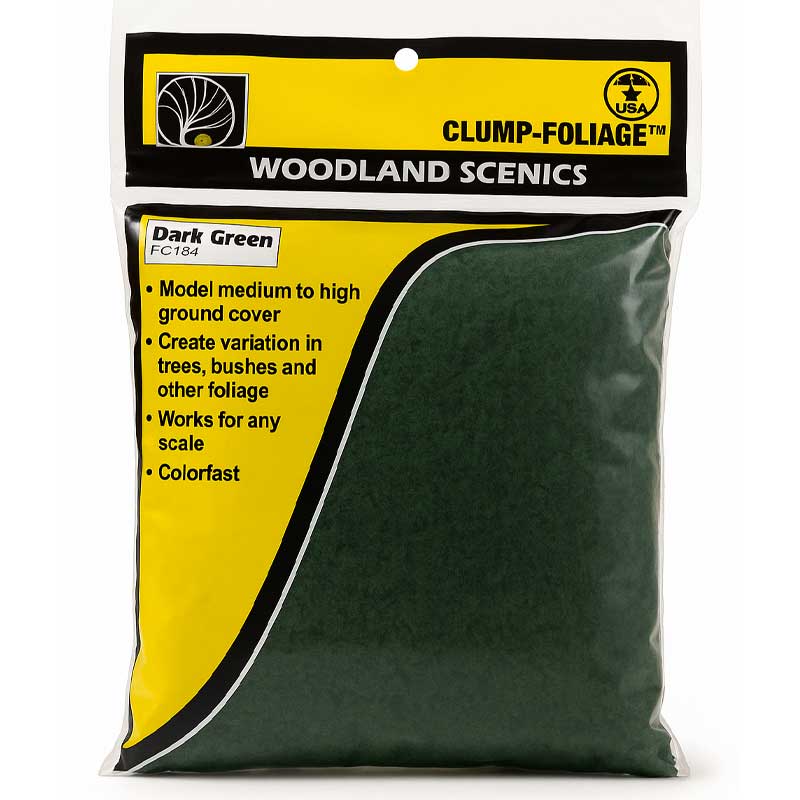 Woodland Scenics Dark Green Clump Foliage WFC184