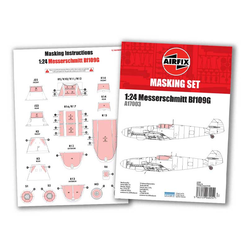 Airfix Masking Set - Messerschmitt Bf109G (1/24) (A17003) A65009