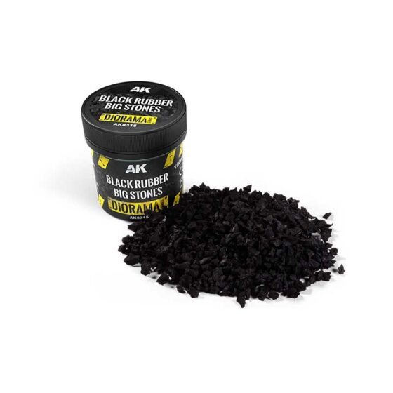 AK Interactive Black Rubber Big Stones (100ml) AK8315 AK Interactive Black Rubber Big Stones (100ml) AK8315