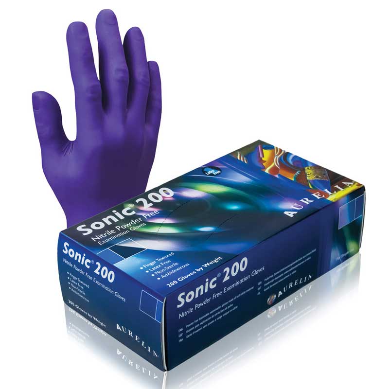 Aurelia Sonic 200 Nitrile Gloves Medium (200pk)