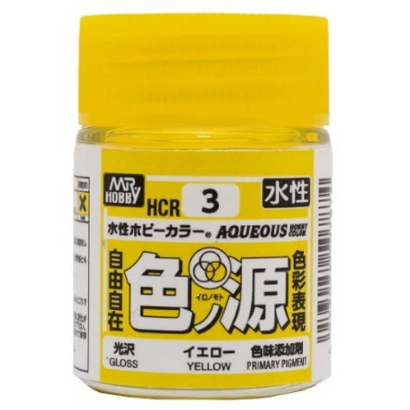 Mr Hobby Aqueous Primary Color Pigment Yellow (18ml) HCR-3
