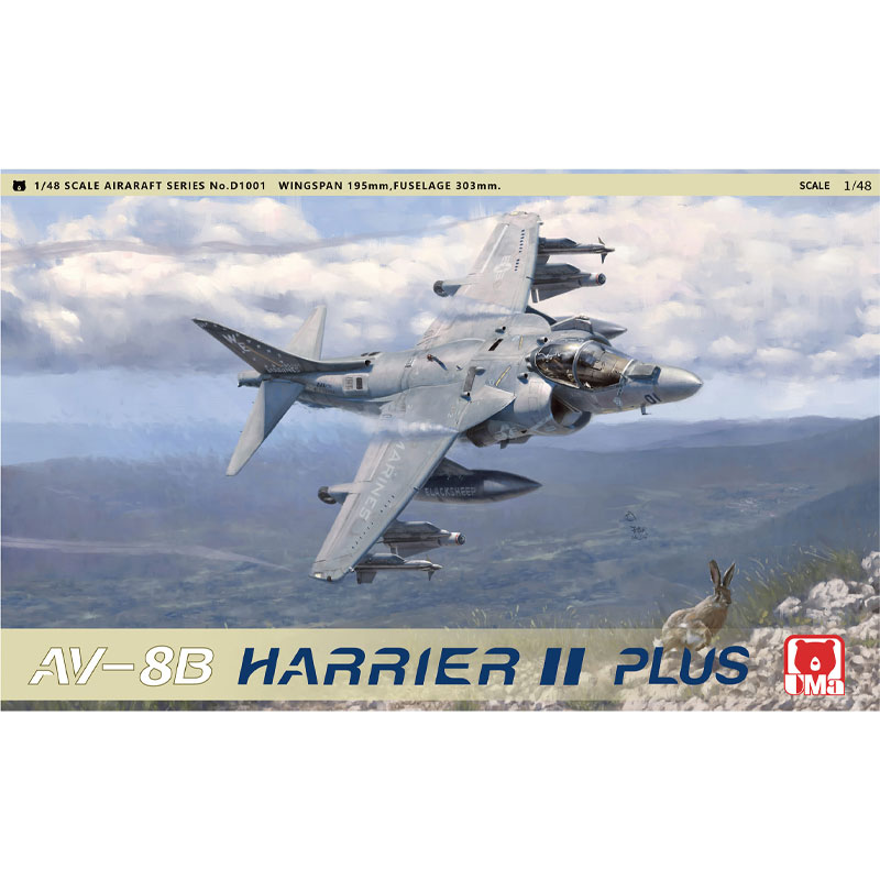 Uma AV-8B Harrier II Plus (1/48) D1001 *Missing Decals*