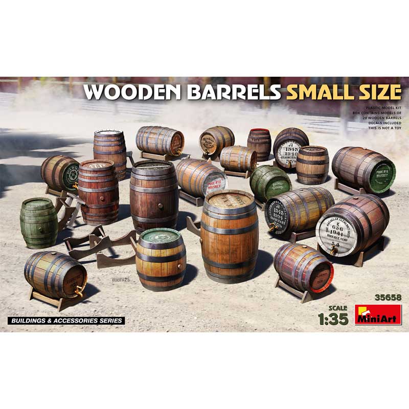 MiniArt Wooden Barrels Small Size (1/35) 35658