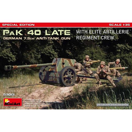 Miniart German 7.5 PaK 40 Late w/ Elite Crew (1/35) 53013 Miniart German 7.5 PaK 40 Late w/ Elite Crew (1/35) 53013