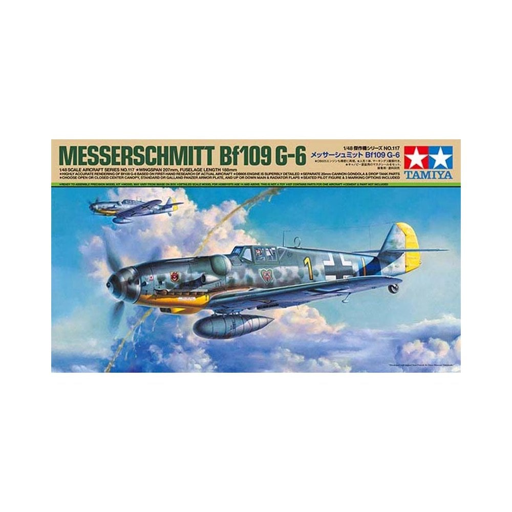 Tamiya Messerschmitt Bf 109 G-6 (1/48) 61117 *Damaged Box* Tamiya Messerschmitt Bf 109 G-6 (1/48) 61117 *Damaged Box*