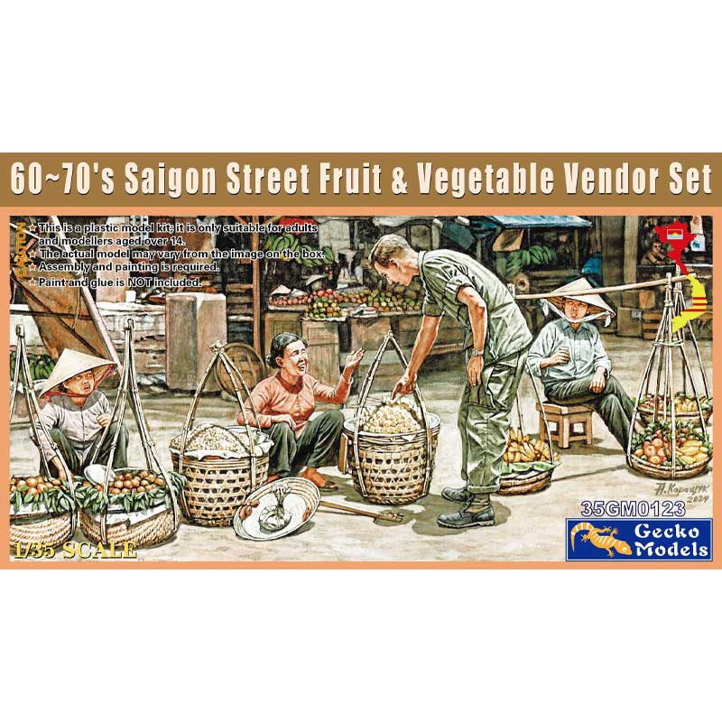 Gecko Models 60s–70s Saigon Greengrocer Figure Set (1/35) 35GM0123