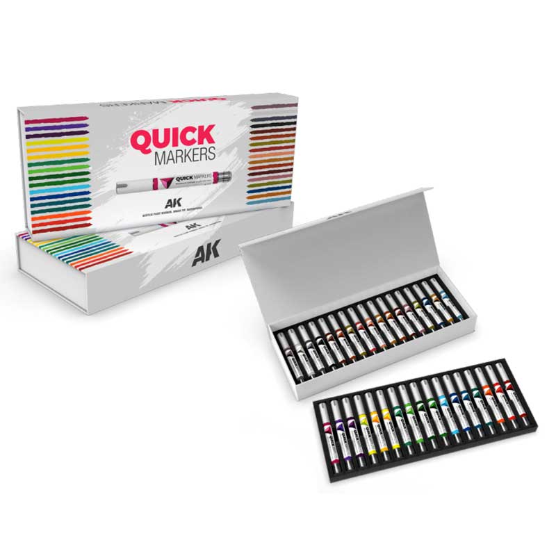 AK Interactive Quick Markers Special Box (34 Markers) AKMQ150