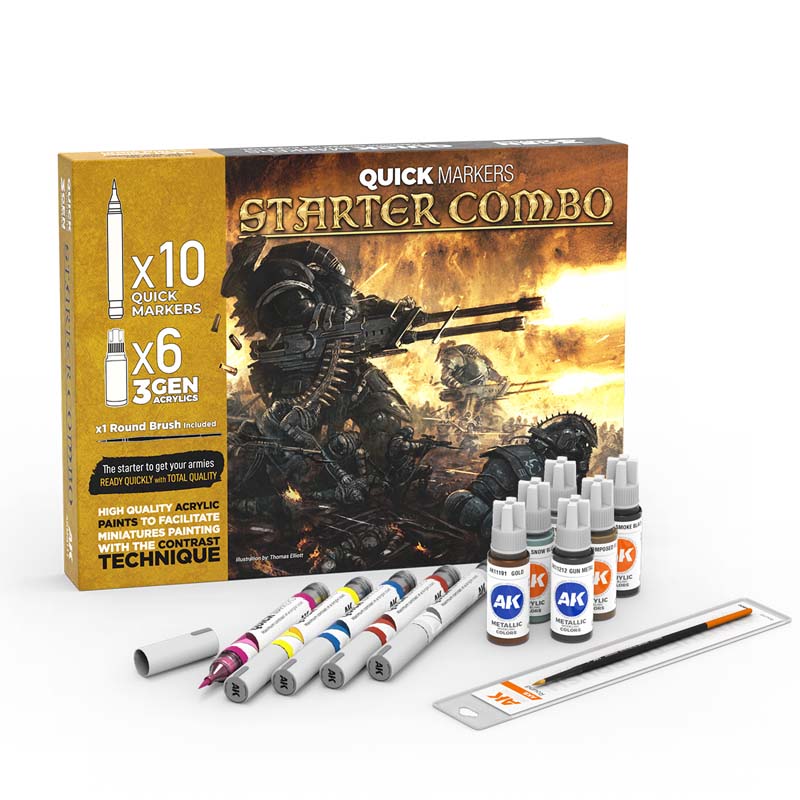 Alternative view of AK Interactive Starter Combo Quick Markers + 3Gen Set AKMQ111