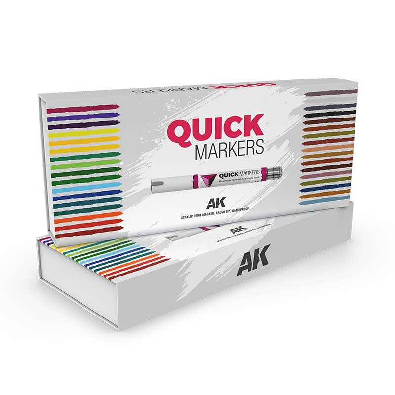 AK Interactive Quick Markers Special Box (34 Markers) AKMQ150