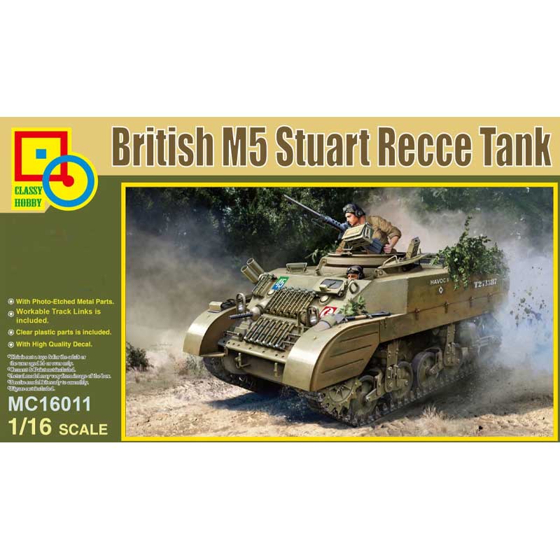 Classy Hobby British M5 Stuart Recce Tank (1/16) MC16011