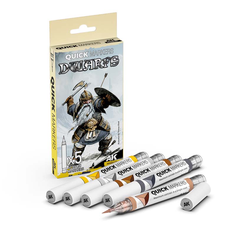 AK Interactive Dwarfs Quick Markers Set AKMQ107