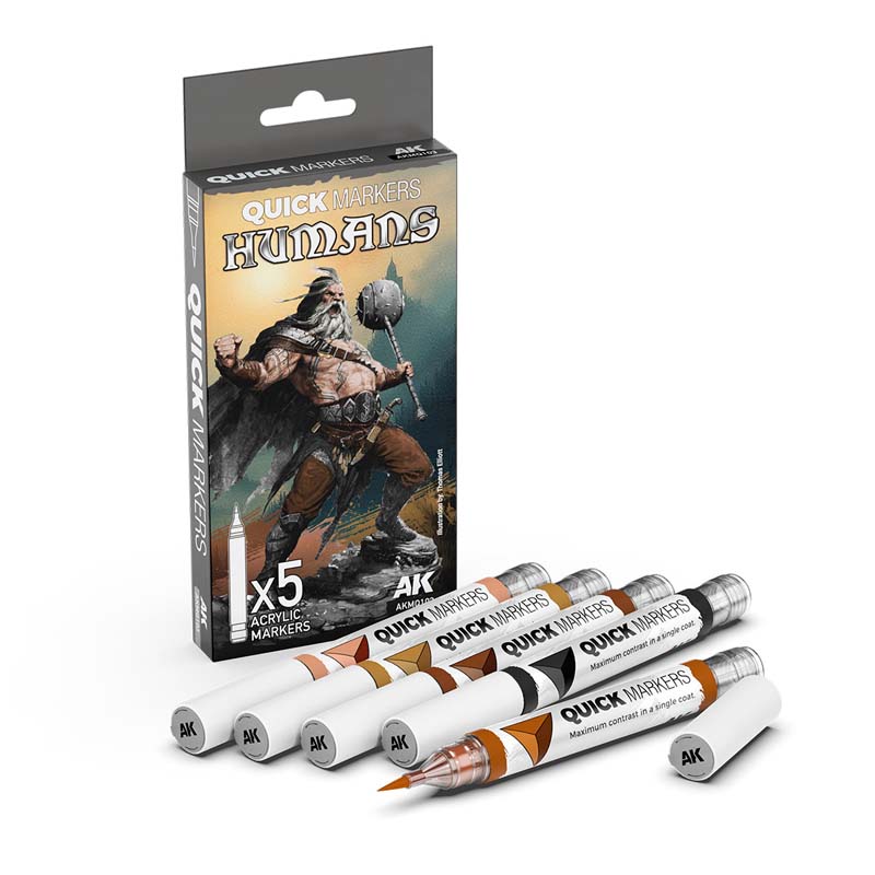 AK Interactive Humans Quick Markers Set AKMQ103