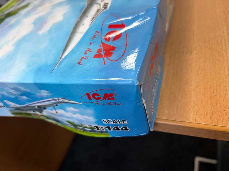 1/144 Tupolev-144 D Soviet Supersonic Aircraft ICM 14402 *Damaged Box*