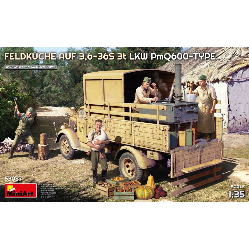 Miniart Feldkuche Auf 3.6-36s 3t LKW PmQ600-Type (1/35) 53037