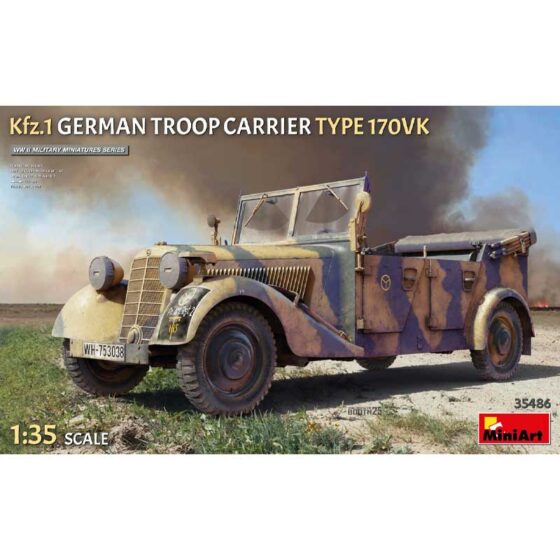 Miniart Kfz.1 German Troop Carrier Type 170VK (1/35) 35486 Miniart Kfz.1 German Troop Carrier Type 170VK (1/35) 35486