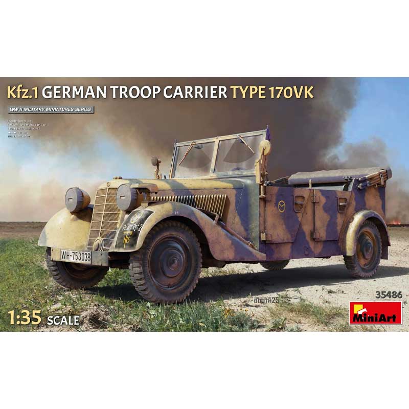 Miniart Kfz.1 German Troop Carrier Type 170VK (1/35) 35486