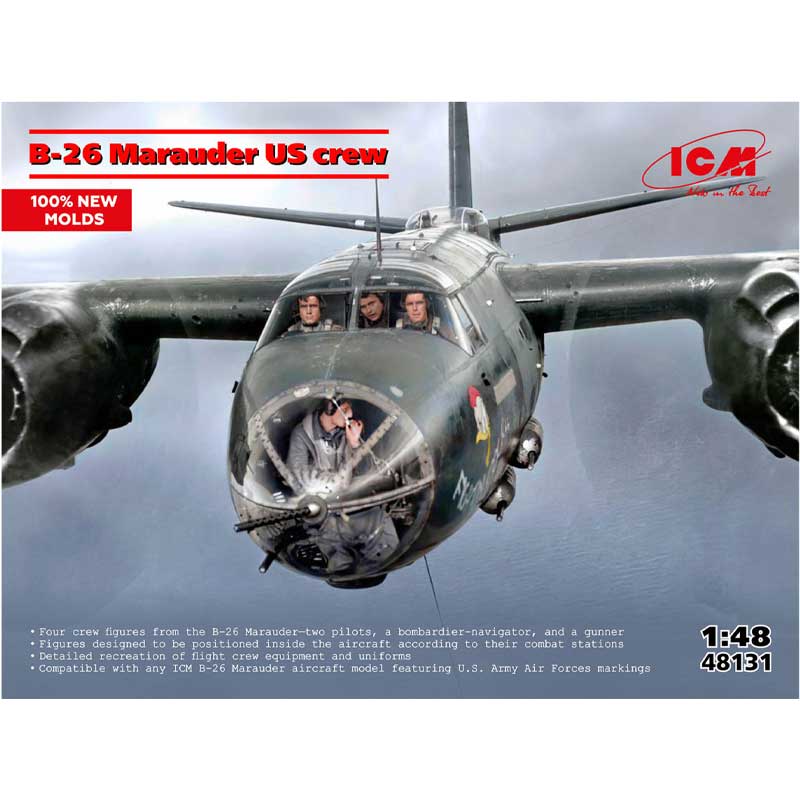 ICM B-26 Marauder U.S. Crew (4 Figures) (1/48) 48131