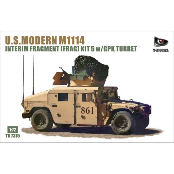T-Model U.S. Modern M1114 Interim FRAG Kit w/GPK Turret (1/72) TK7315 T-Model U.S. Modern M1114 Interim FRAG Kit w/GPK Turret (1/72) TK7315