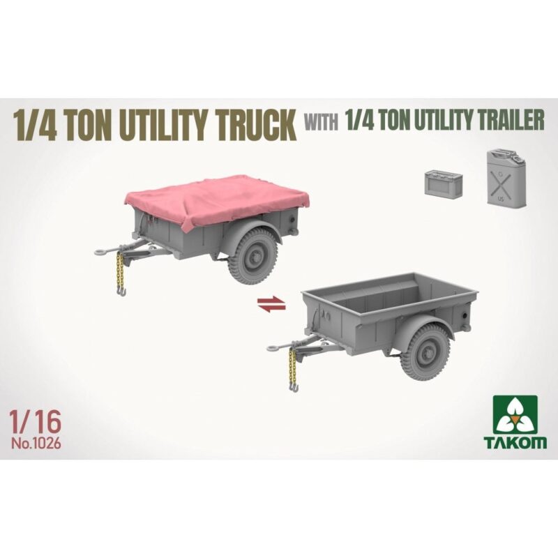Alternative view of Takom 1/4 Ton Utility Truck & Utility Trailer (1/16) 1026