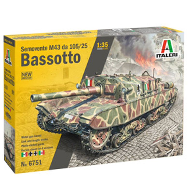 Italeri Semovente M43 da 105/25 Bassotto (1/35) 6751 *Damaged Box*