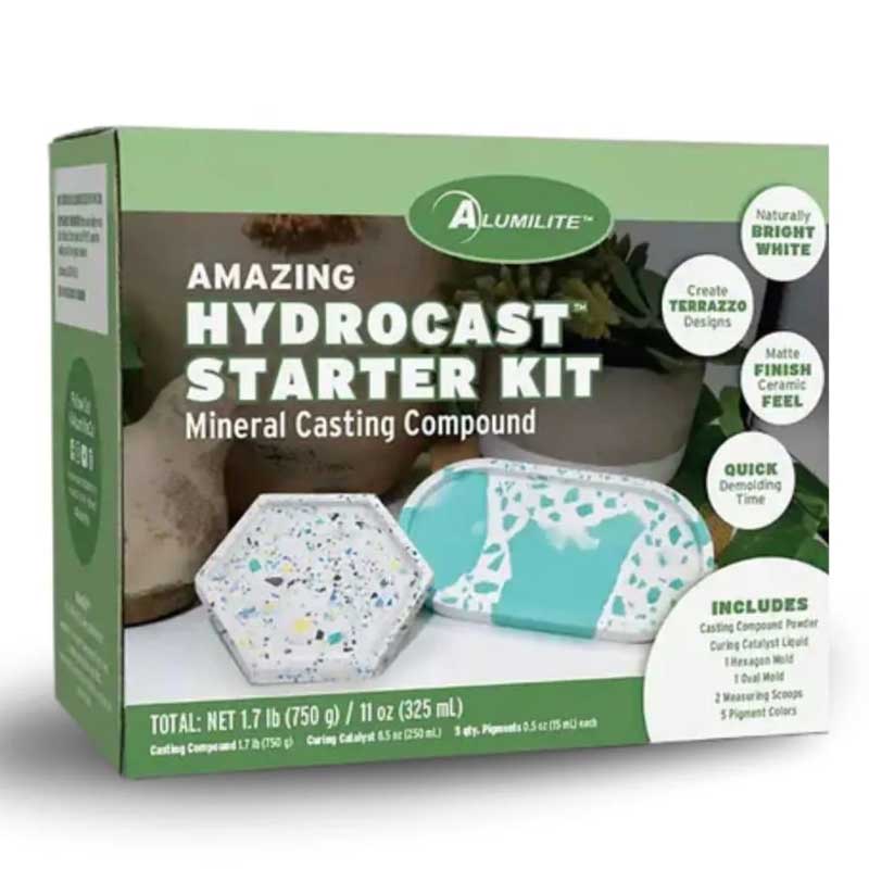 Alumilite HydroCast Mineral Casting Compound Starter Kit