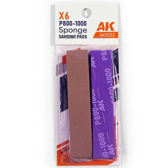 AK Interactive Sponge P800-1000 Grit (6) Ak9552 AK Interactive Sponge P800-1000 Grit (6) Ak9552