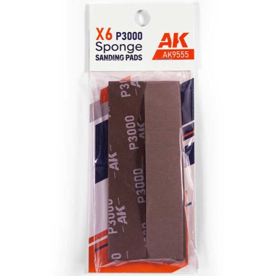 AK Interactive Sponge P3000 Grit (6) Ak9555 AK Interactive Sponge P3000 Grit (6) Ak9555