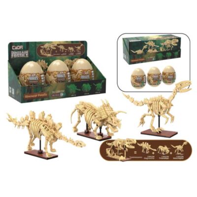 CaDA Bricks Dinosaur Eggs With Stegosaurus, Triceratops & Velociraptor