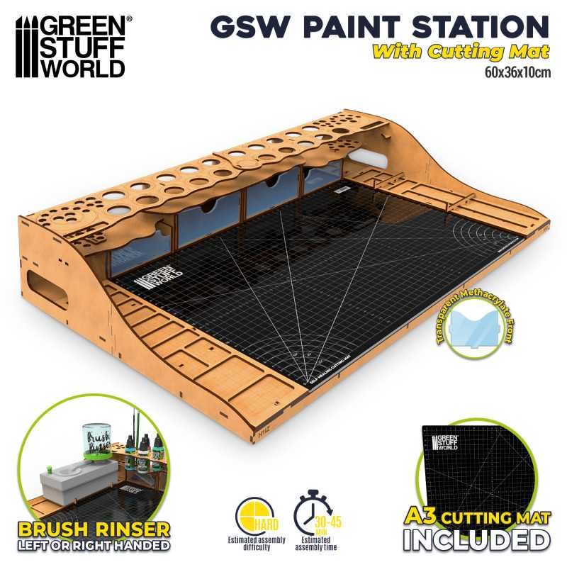 Alternative view of GreenStuffWorld Paint Station With Cutting Mat 12421
