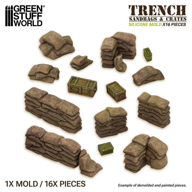 GreenStuffWorld Silicone Mould Sandbags 13405 - Image 3