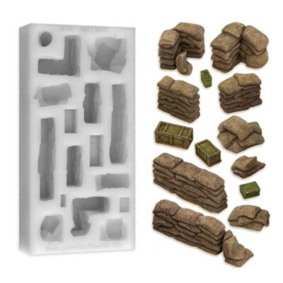 GreenStuffWorld Silicone Mould Sandbags 13405