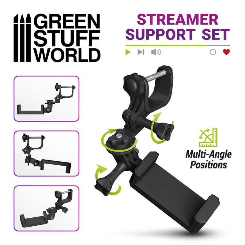 Alternative view of GreenStuffWorld Streamer Support Set For Arch LED Lamp