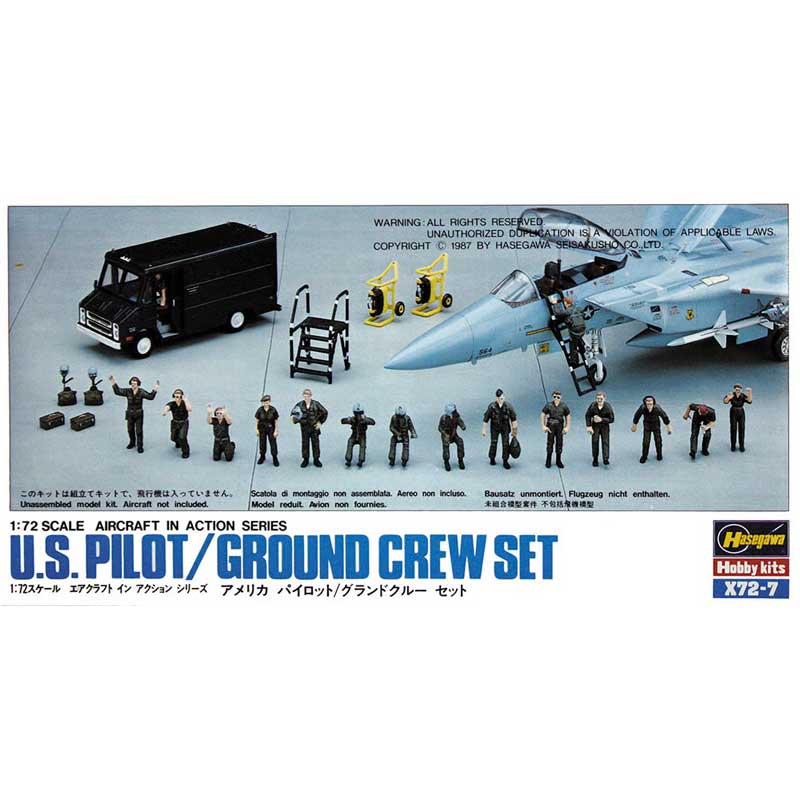 Hasegawa U.S Pilot & Ground Crew Set (1/72) HAX727