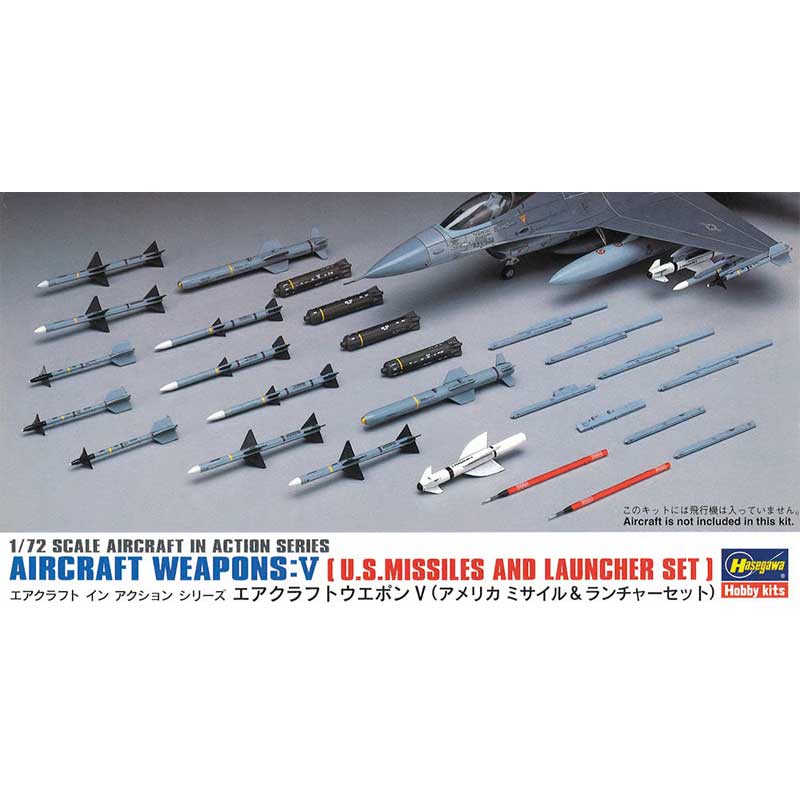 Hasegawa Aircraft Weapon Set 5 U.S Missiles & Launchers (1/72) HAX729
