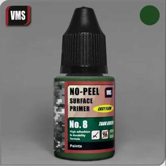 VMS No-Peel Primer No.8 Tank Green (30ml) PR08s VMS No-Peel Primer No.8 Tank Green (30ml) PR08s