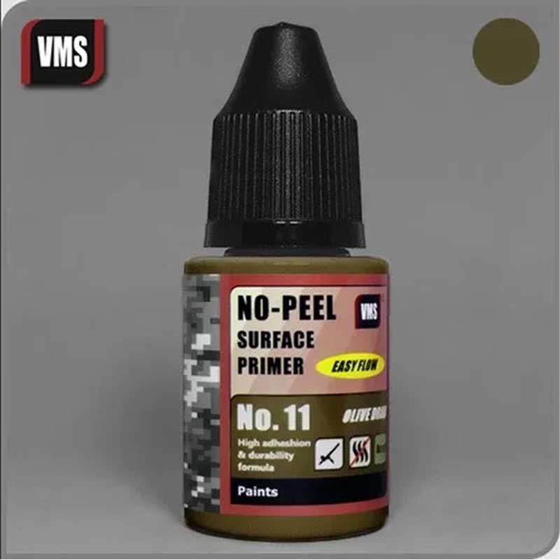 VMS No-Peel Primer No.11 Olive Drab (30ml) PR11s