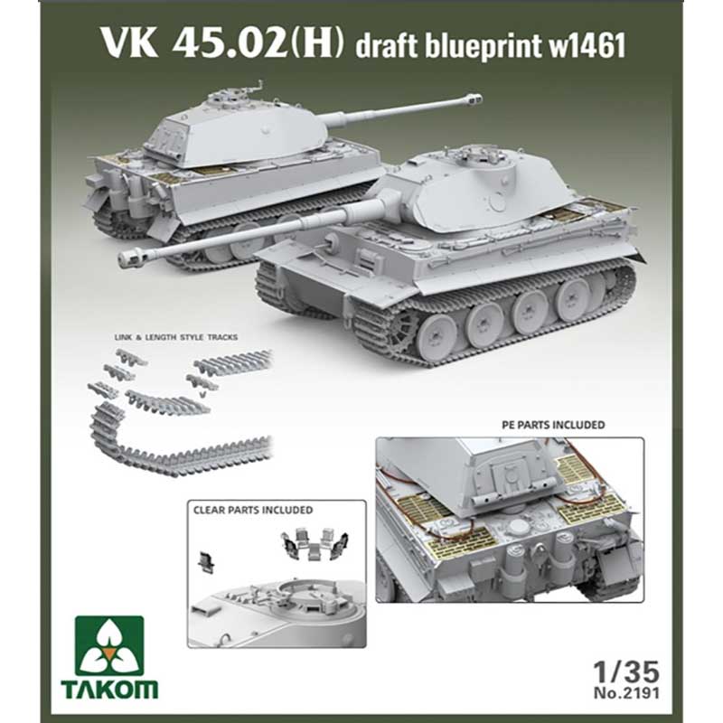Alternative view of Takom German Army WWII VK 45.02(H) Draft Blueprint (1/35) 2191