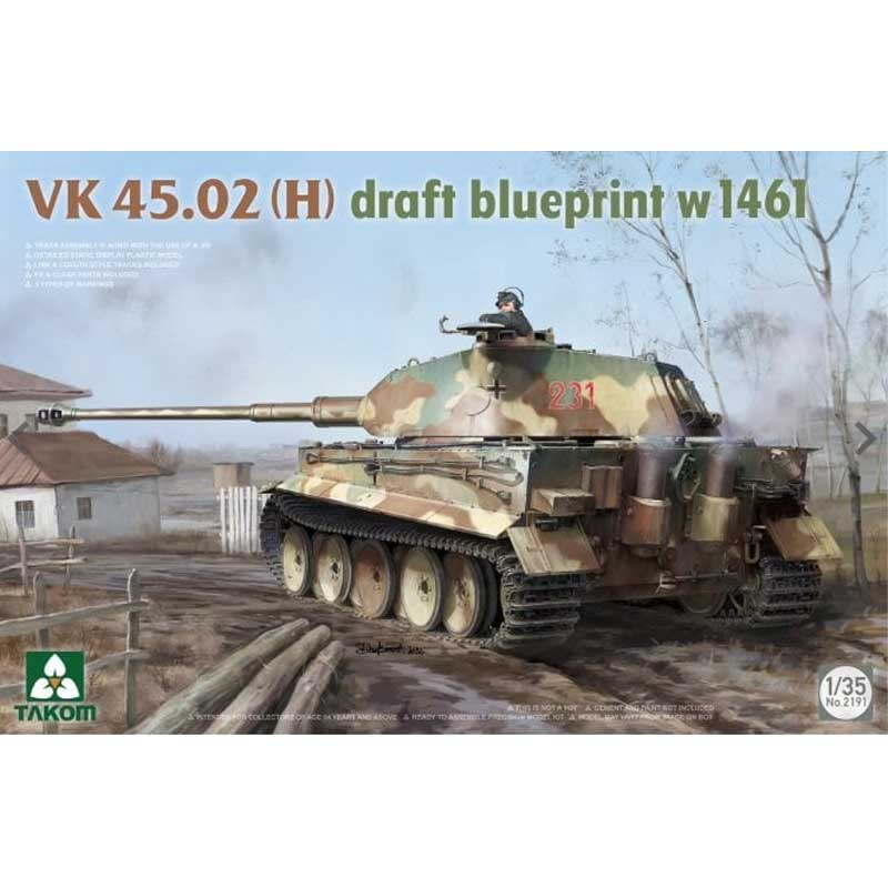 Takom German Army WWII VK 45.02(H) Draft Blueprint (1/35) 2191