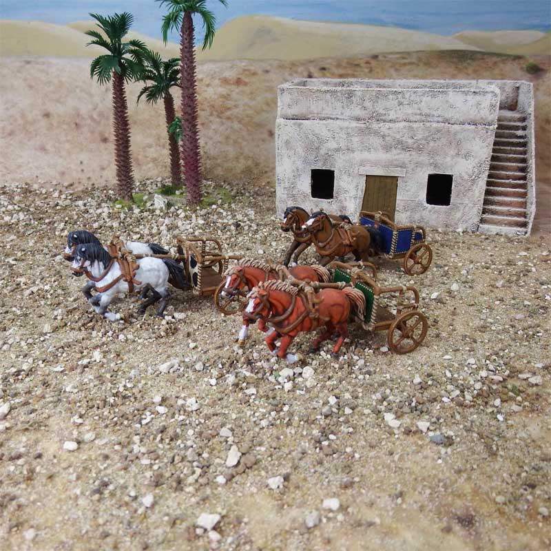 Alternative view of Wargames Atlantic Bronze Age Chariots (28mm) WAAFE002