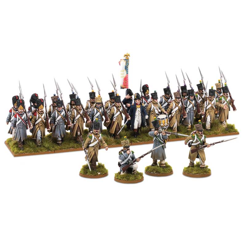 Alternative view of Wargames Atlantic French Infantry in Greatcoats (1804–1814) WAANW004