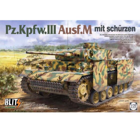 Takom PzKpfw III Ausf M mit Schürzen BLITZ (1/35) 08002 Takom PzKpfw III Ausf M mit Schürzen BLITZ (1/35) 08002